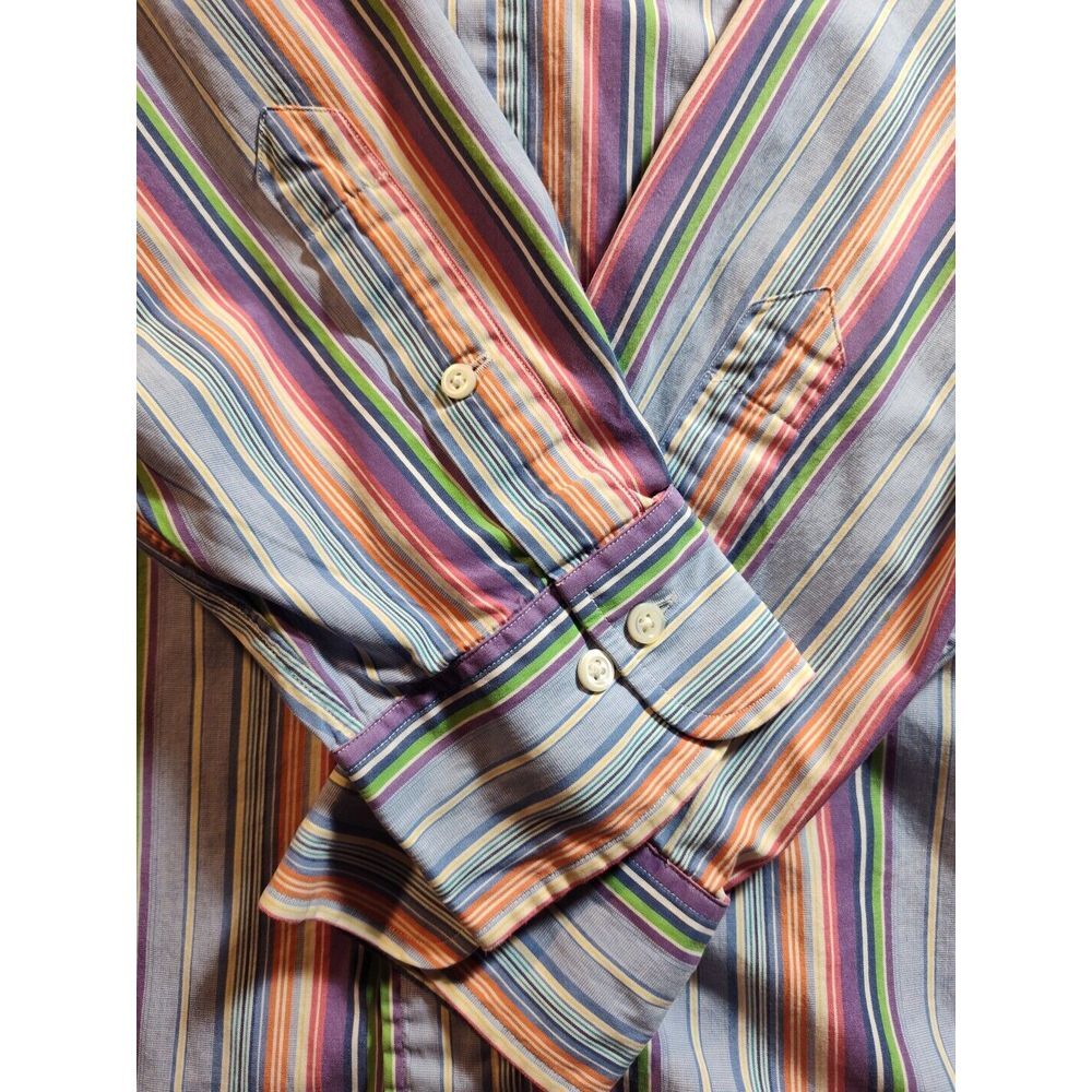 Polo Ralph Lauren Regent Shirt Men's Large Cotton Stripes 16.5 34/35 962 - Picture 8 of 8